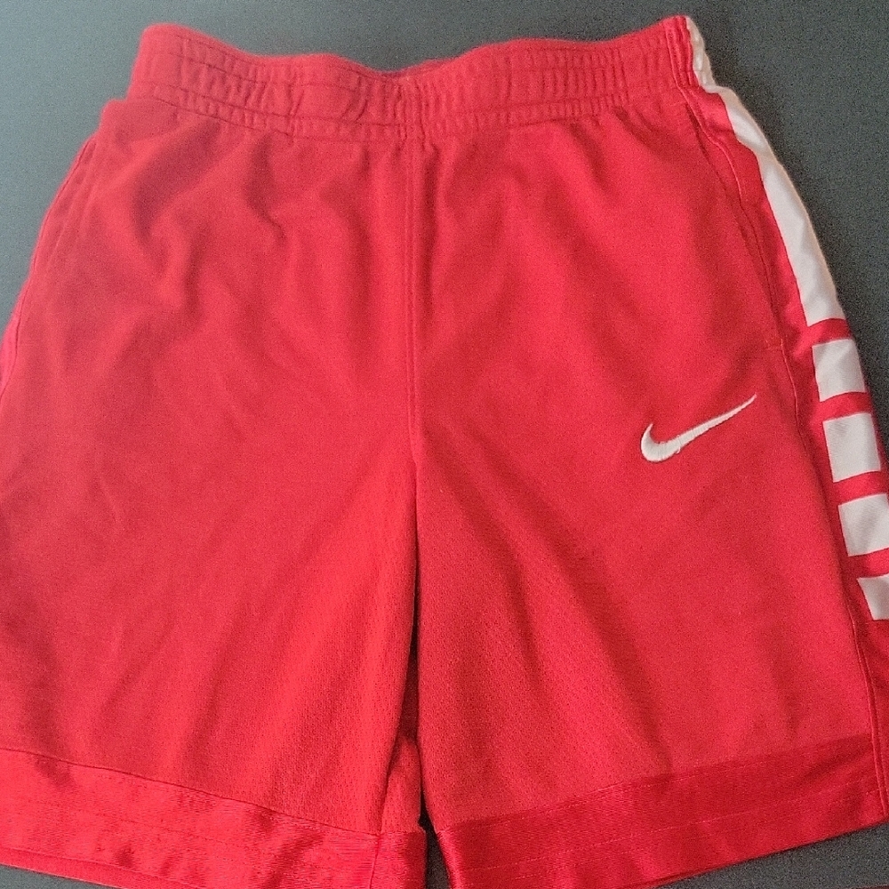 Nike Kids Red and White Sports Shorts